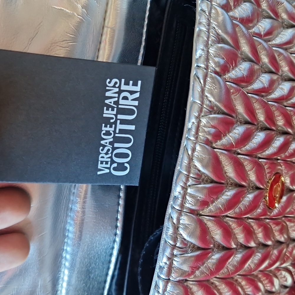 Versace Jeans Couture Silver Quilted Women's Bag - Picture 11 of 12